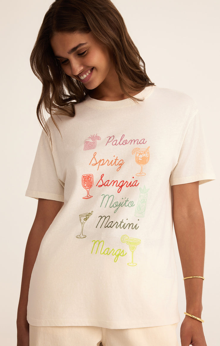 Tops Cocktails Boyfriend Tee Sea Salt