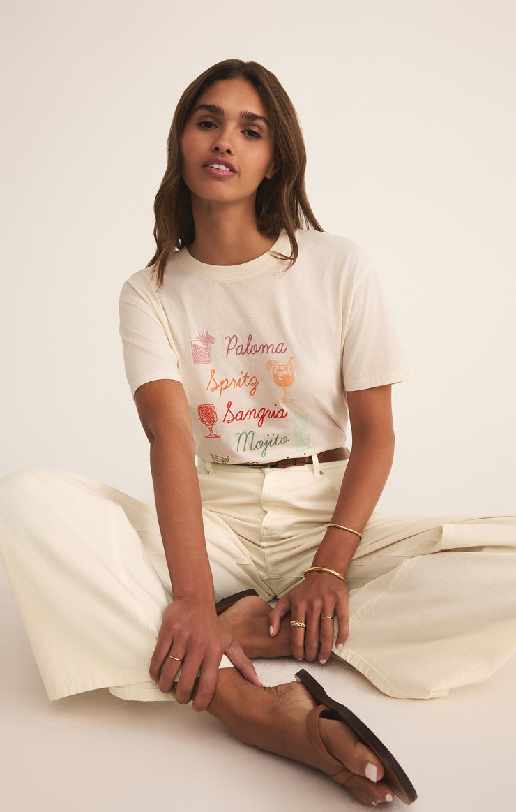 Tops Cocktails Boyfriend Tee Sea Salt