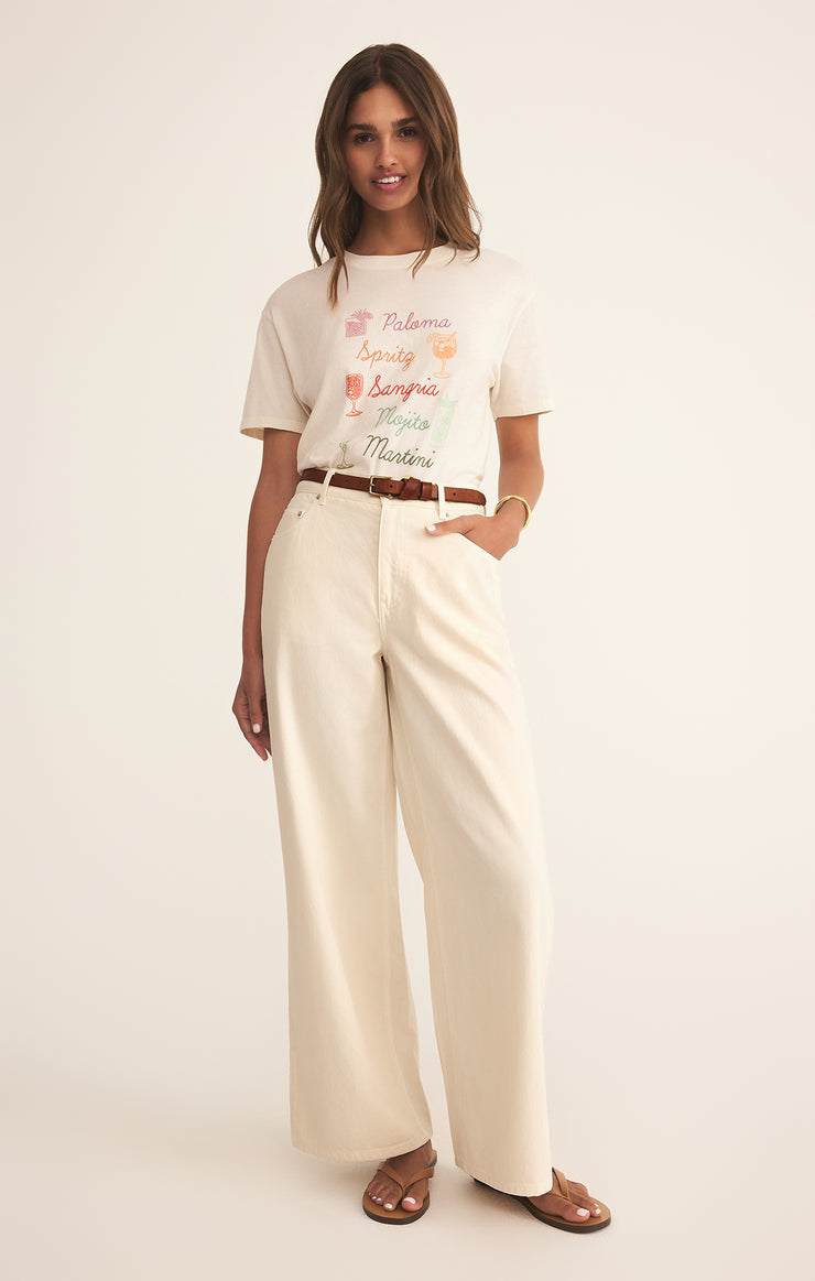 Tops Cocktails Boyfriend Tee Sea Salt
