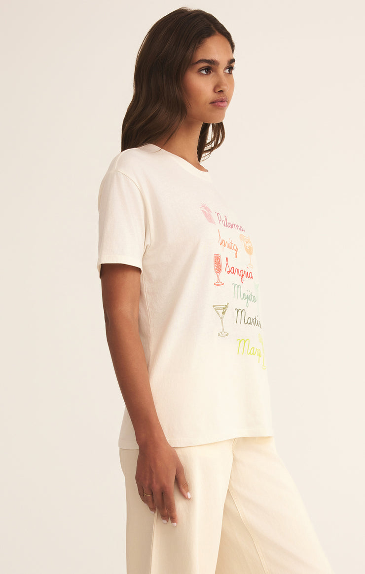 Tops Cocktails Boyfriend Tee Sea Salt