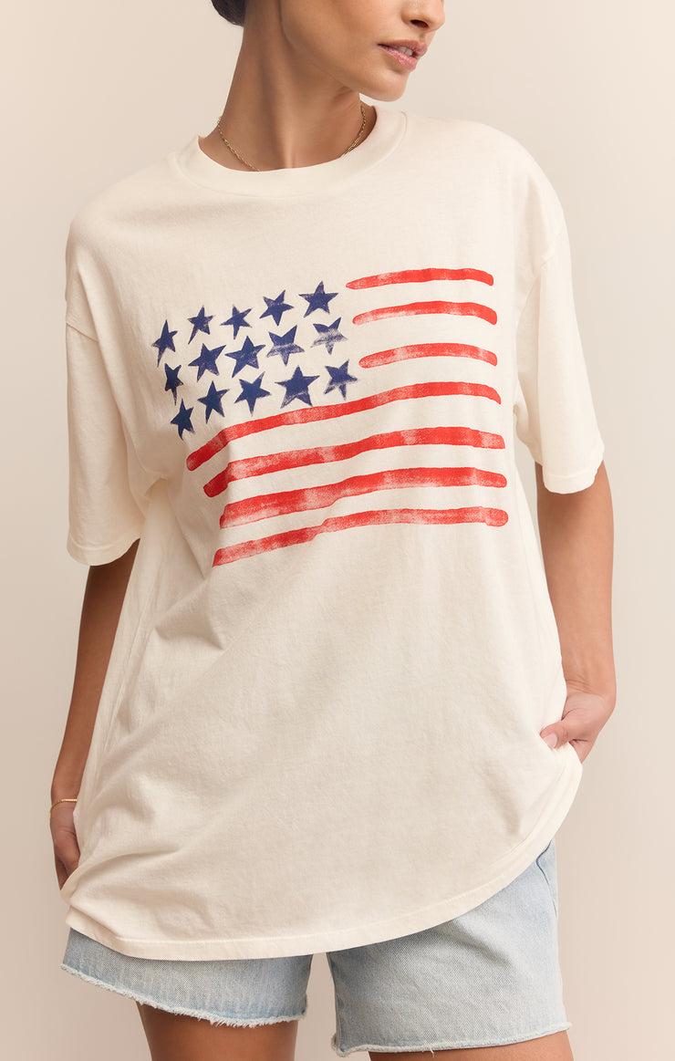 Tops Flag City Tee Sea Salt