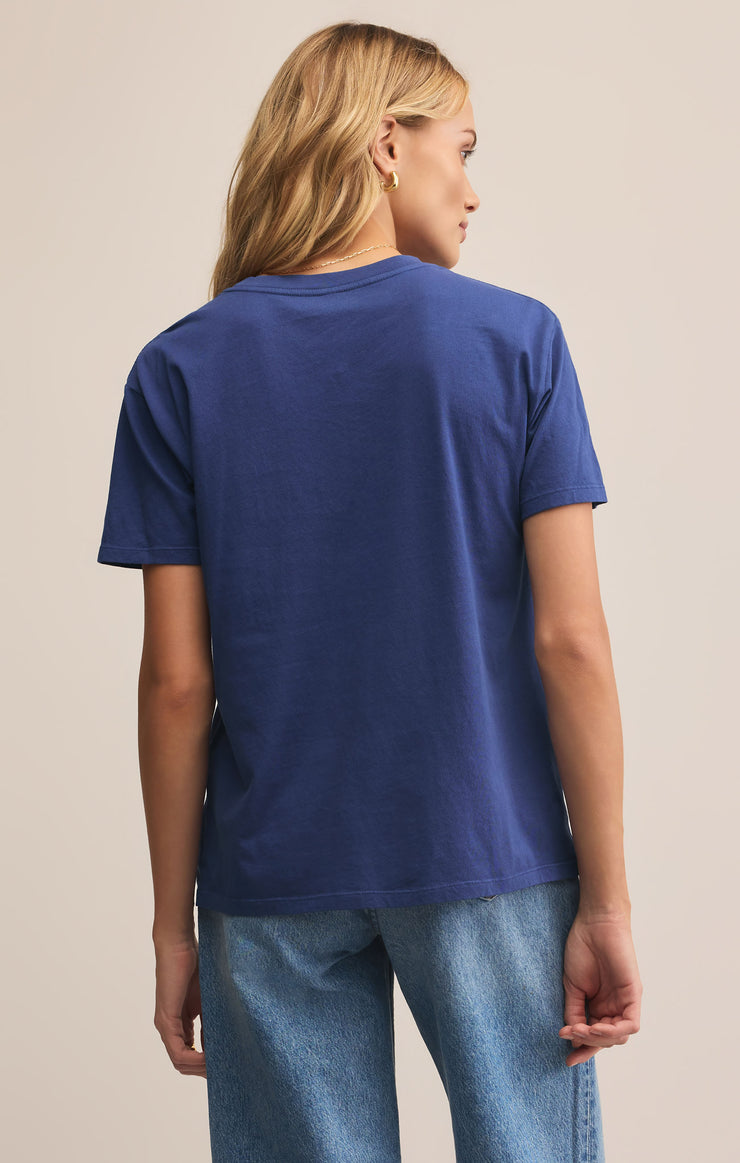 Tops All American Boyfriend Tee Yacht Blue
