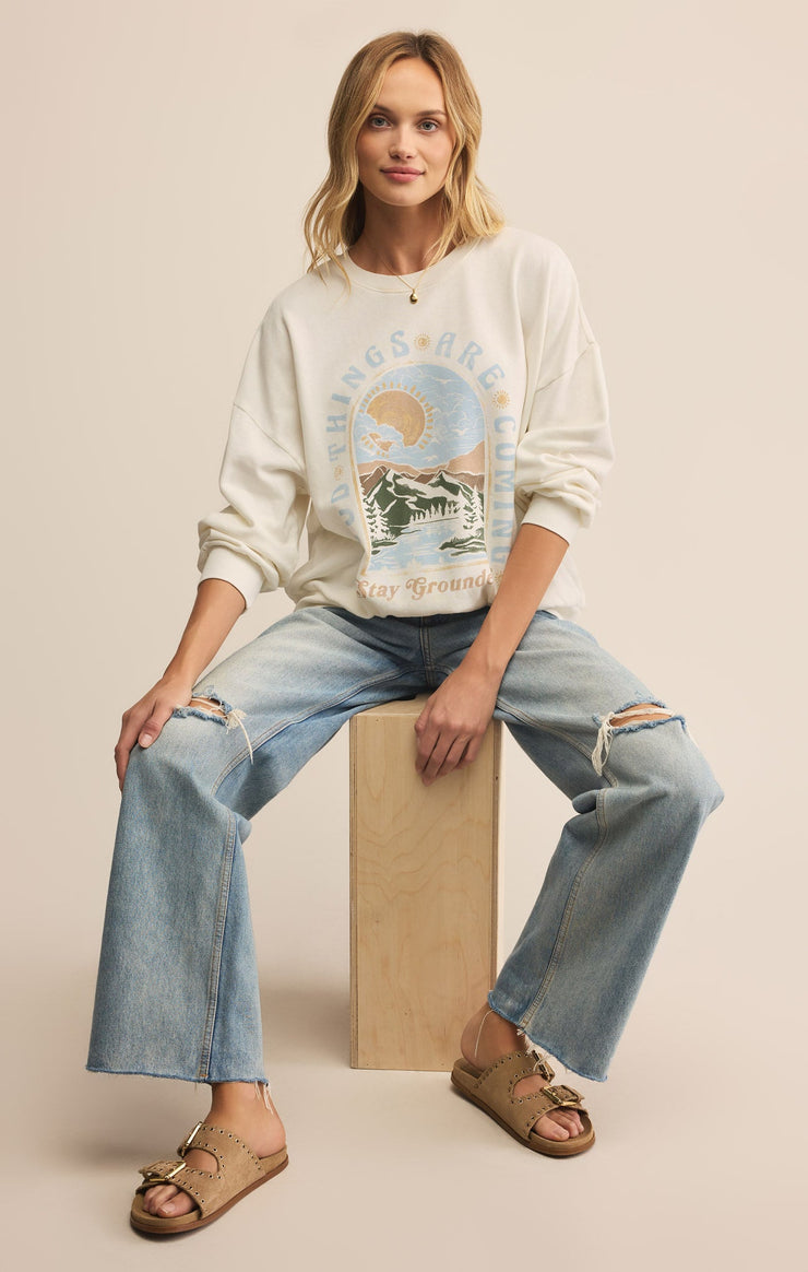 Tops Grounded Sunday Sweatshirt Grounded Sunday Sweatshirt