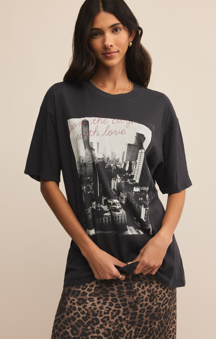 Tops Big Apple City Tee Black Sand