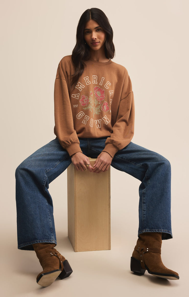 Tops Stay Wild Sunday Sweatshirt Coconut