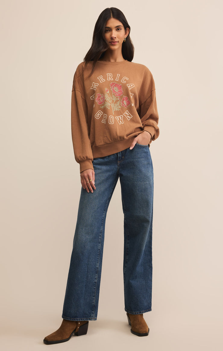 Tops Stay Wild Sunday Sweatshirt Coconut