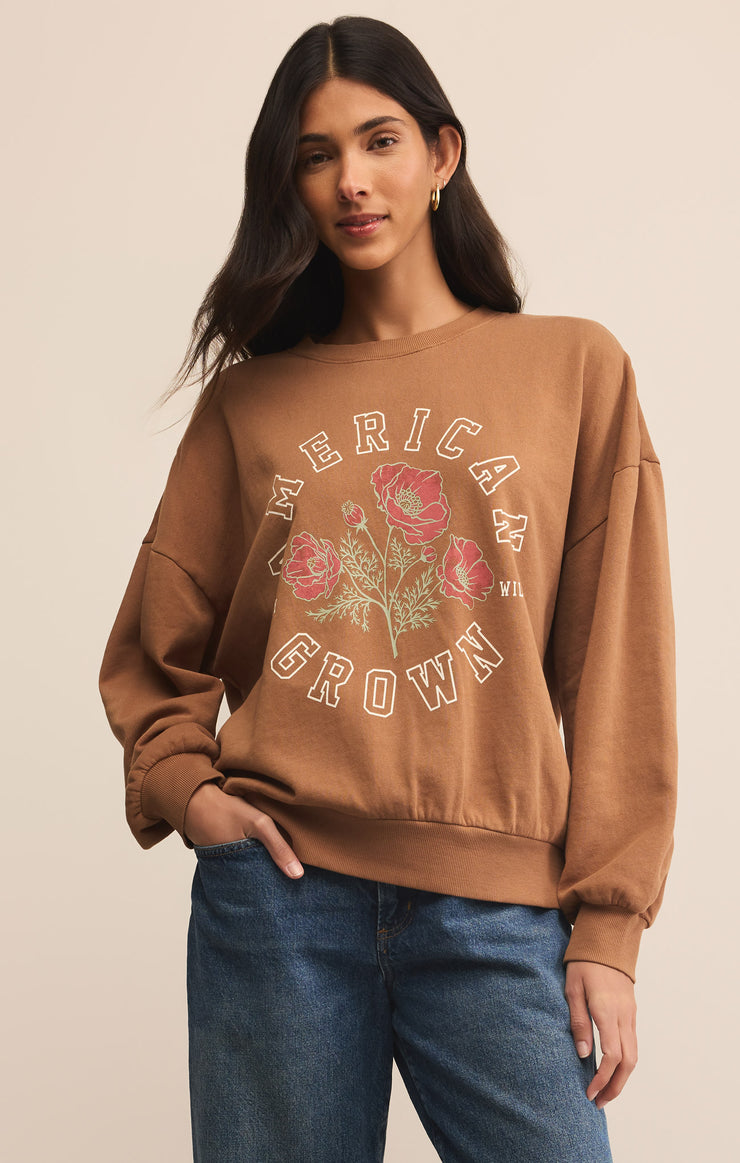 Tops Stay Wild Sunday Sweatshirt Coconut