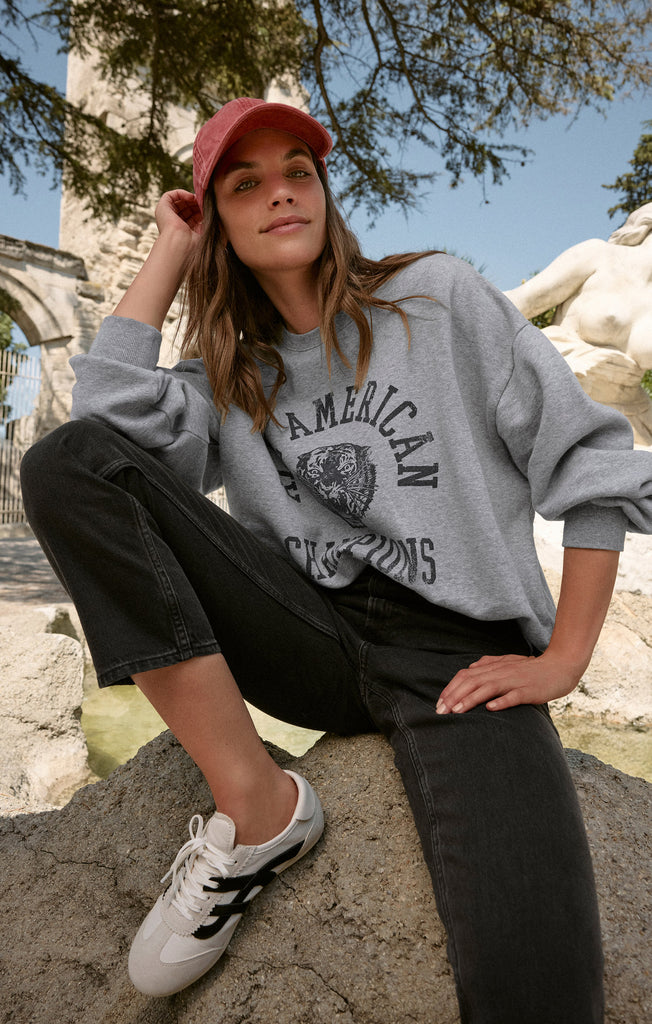 トップス [everyone] CREWNECK SWEAT RAGLAN logo-patch-raglan-sweatshirt.