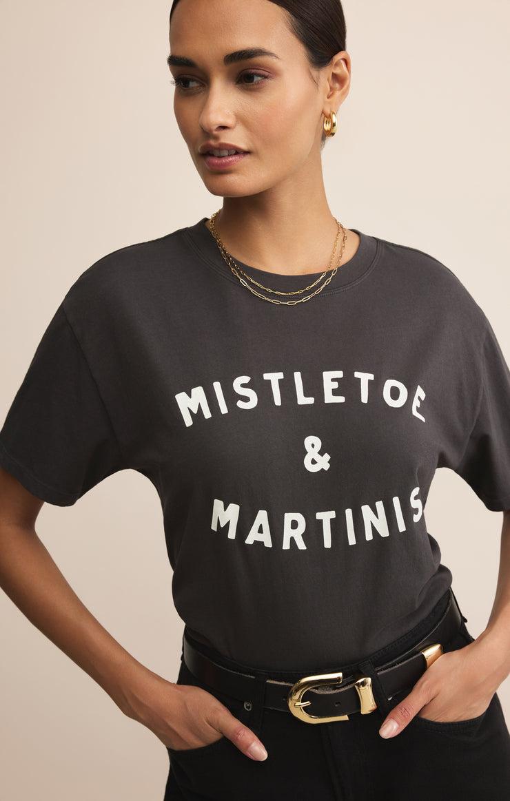 Tops Mistletoe Boyfriend Tee Black Sand