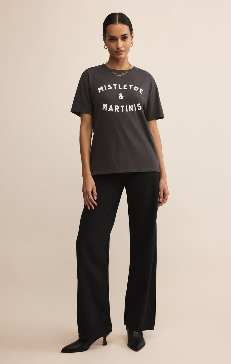 Tops Mistletoe Boyfriend Tee Black Sand
