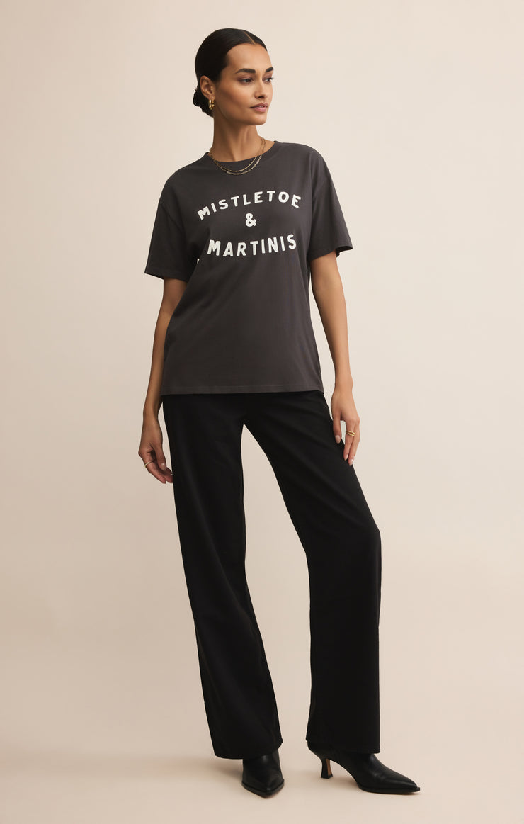 Tops Mistletoe Boyfriend Tee Black Sand