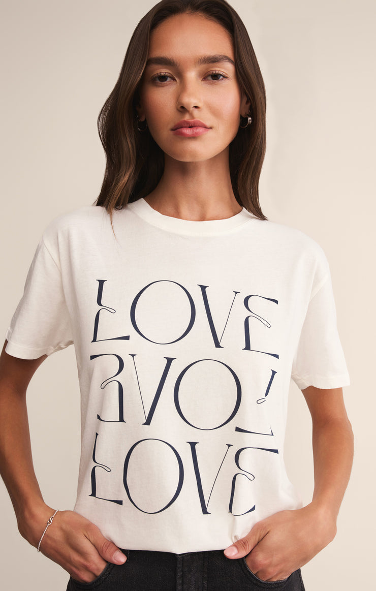 Tops Love Boyfriend Tee Sea Salt