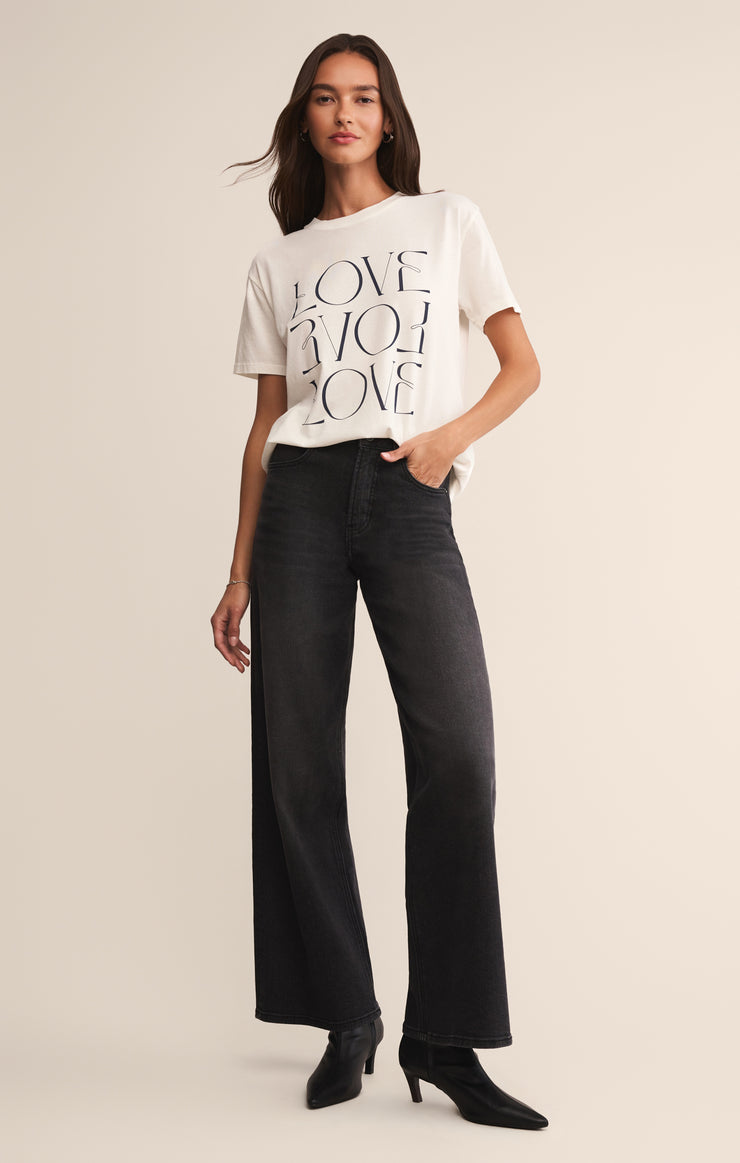 Tops Love Boyfriend Tee Sea Salt