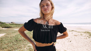  day to night outfit - black crop top