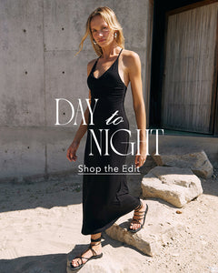  day to night outfit - black maxi dress