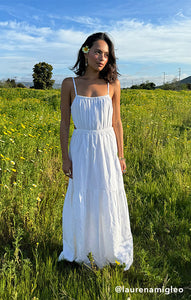 DressesReverie Slub Midi Dress shop social white maxi dress