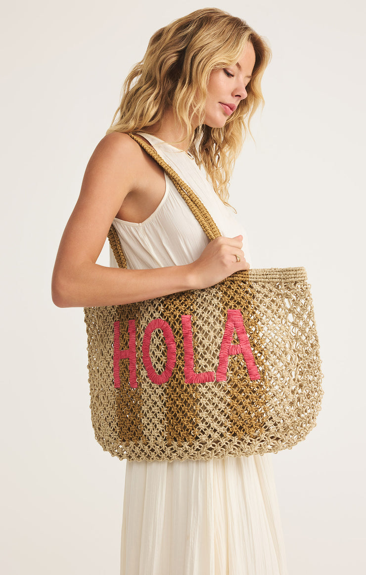 Accessories Woven Jute Tote Bag Desert Light