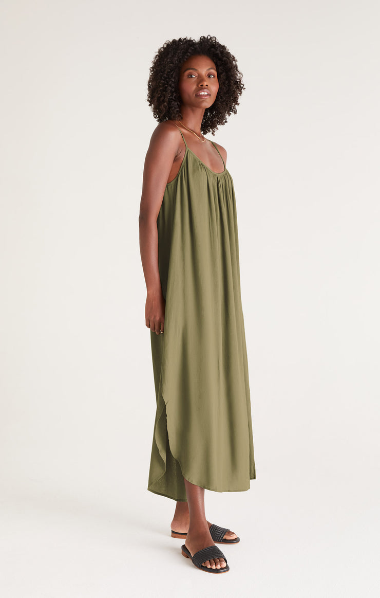 Dresses Tiana Crinkle Midi Dress Olive Branch