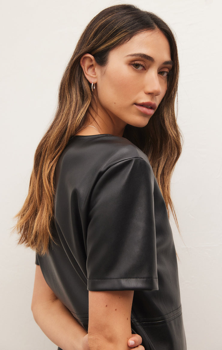 Dresses London Faux Leather Mini Dress London Faux Leather Mini Dress