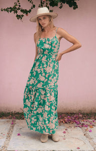 DressesDewi Pacific Floral Maxi Dress Bermuda Green