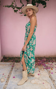 DressesDewi Pacific Floral Maxi Dress Bermuda Green