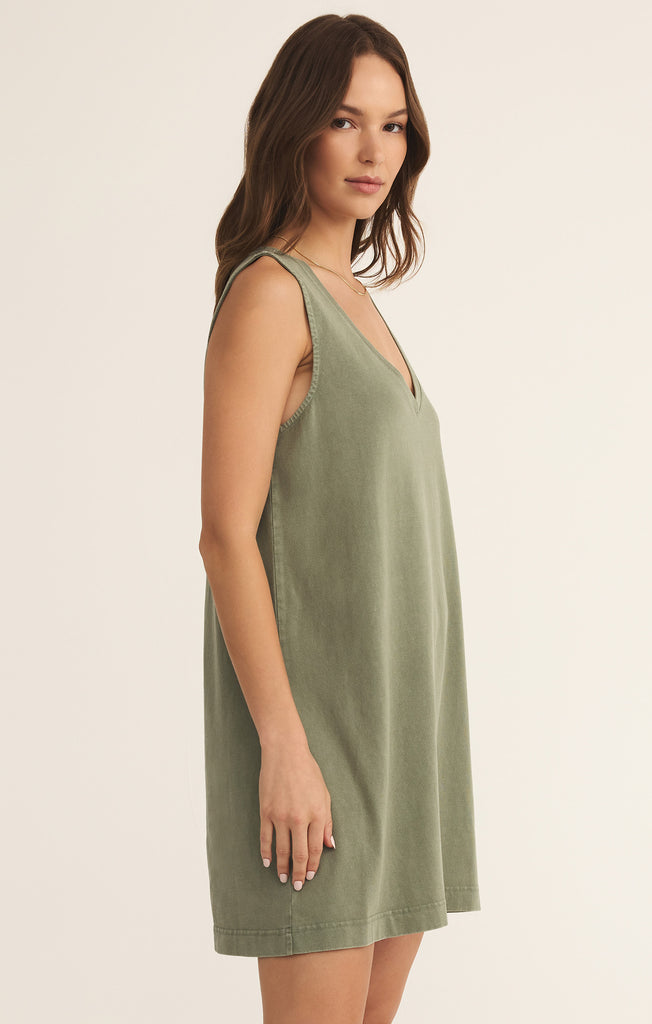 maaaRound Neck Fit Mini DressグレーS Azure Mini Dress - EmandElle.com
