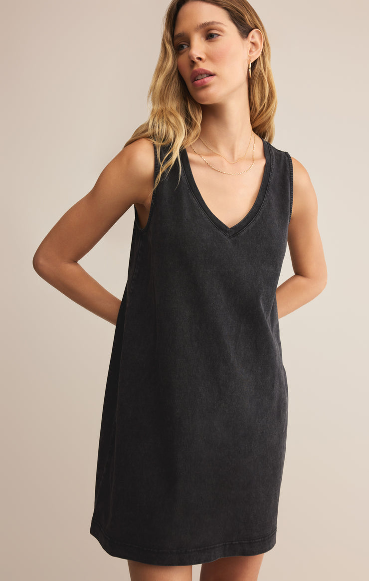 Dresses Sloane V-Neck Mini Dress Washed Black