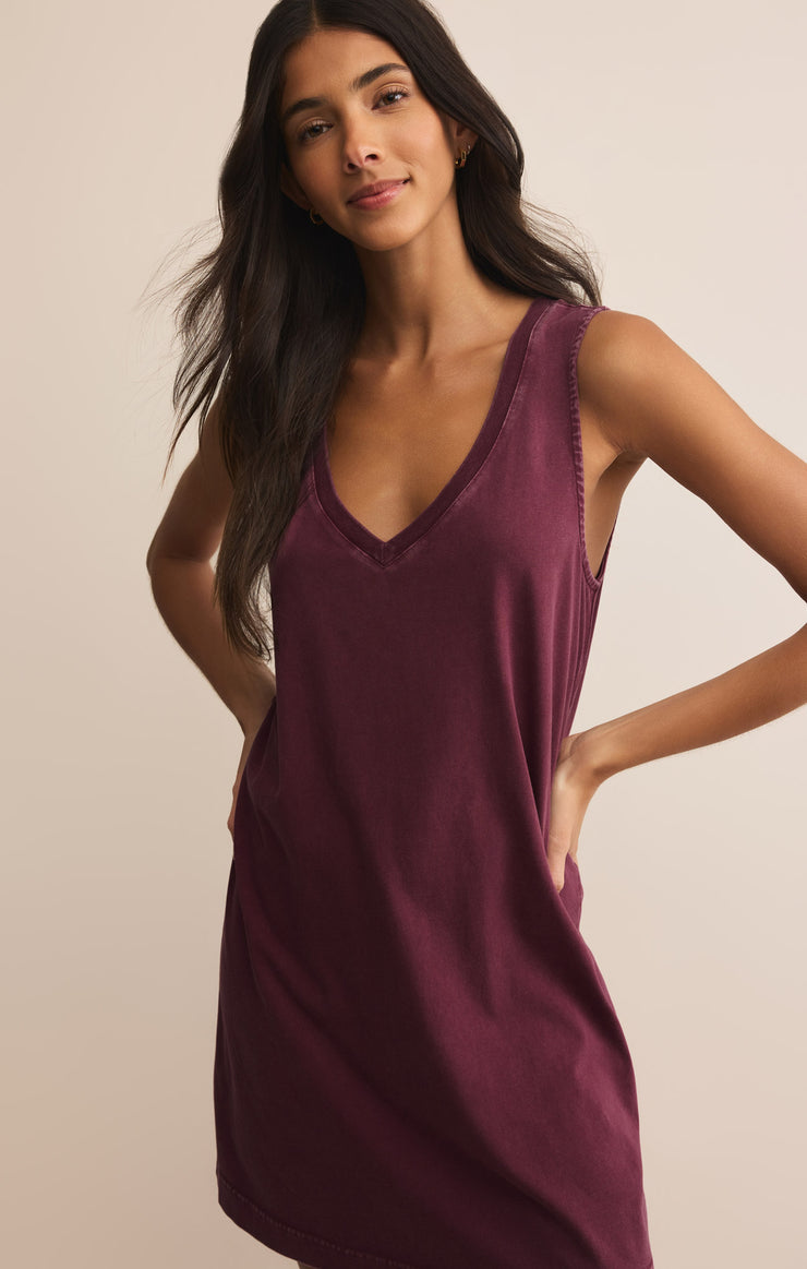 Dresses Sloane V-Neck Mini Dress Burgundy
