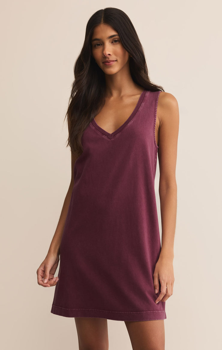 Dresses Sloane V-Neck Mini Dress Burgundy