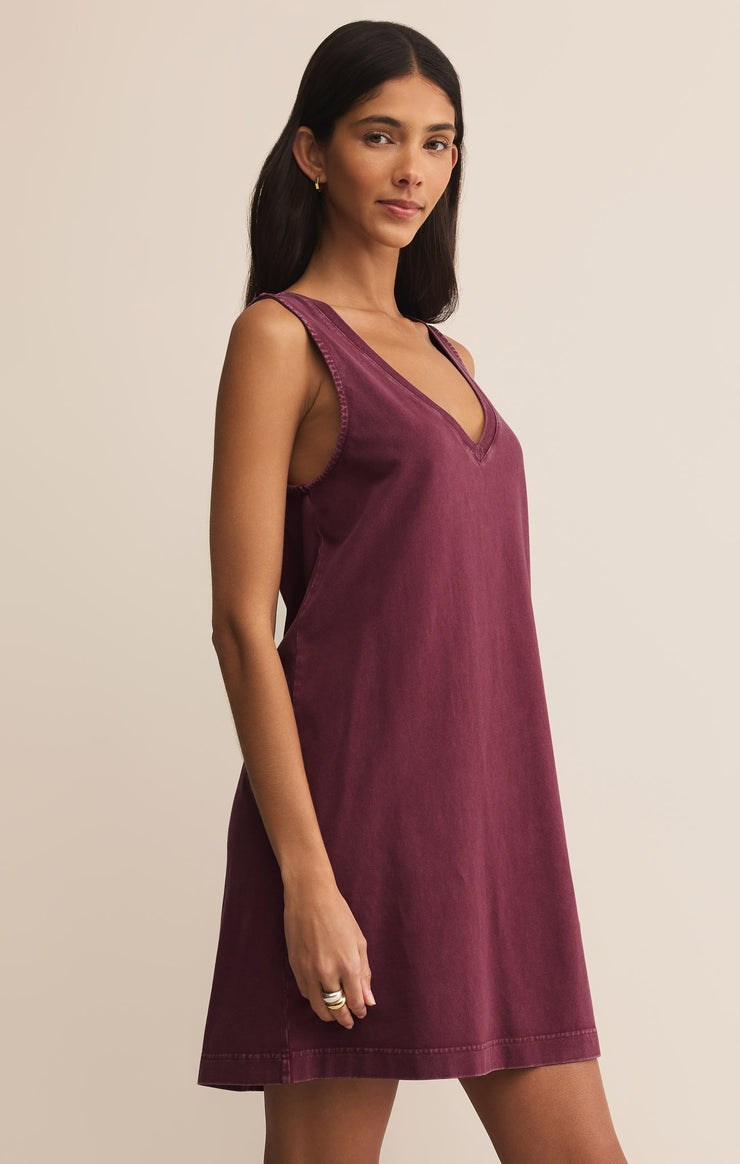 Dresses Sloane V-Neck Mini Dress Burgundy