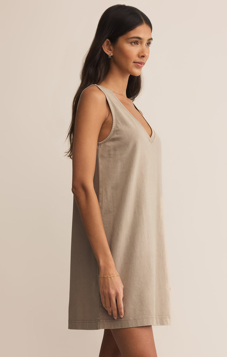 Dresses Sloane V-Neck Mini Dress Pebble Moon