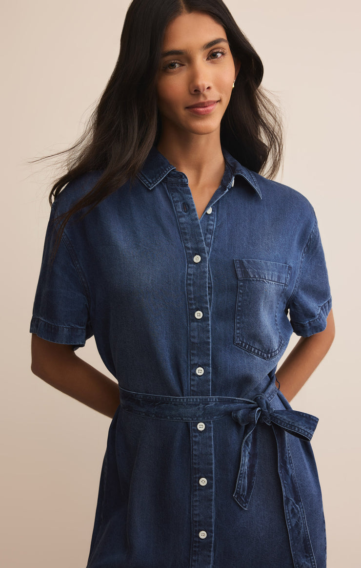 Dresses Dover Chambray Mini Dress Indigo