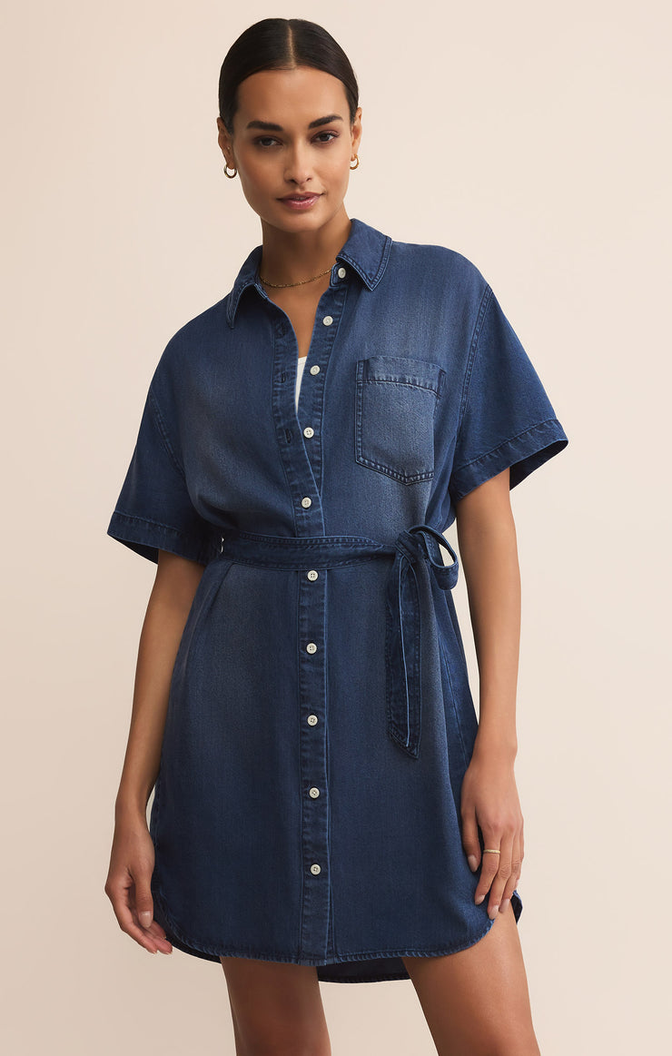 Dresses Dover Chambray Mini Dress Indigo
