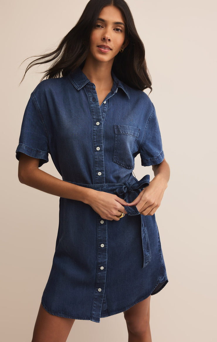 Dresses Dover Chambray Mini Dress Indigo