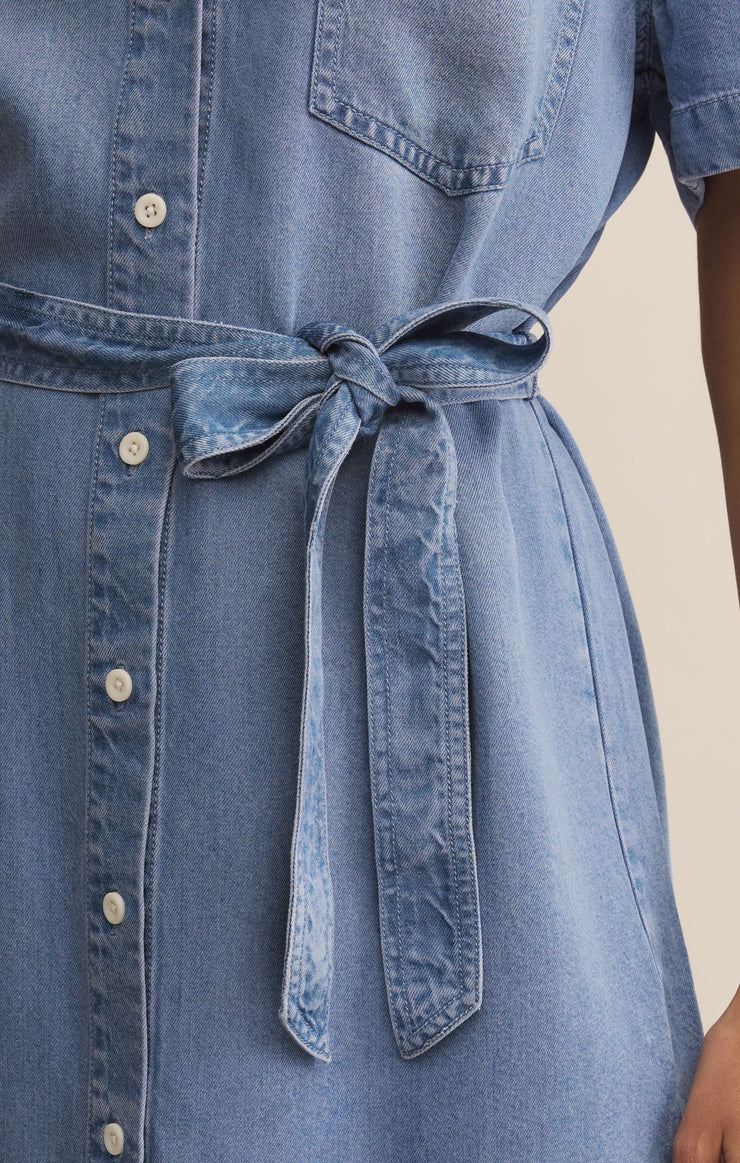 Dresses Dover Chambray Mini Dress Vintage Indigo