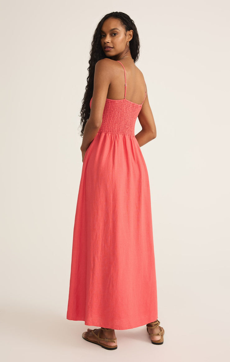 Dresses Bayside Linen Maxi Dress Persimmon