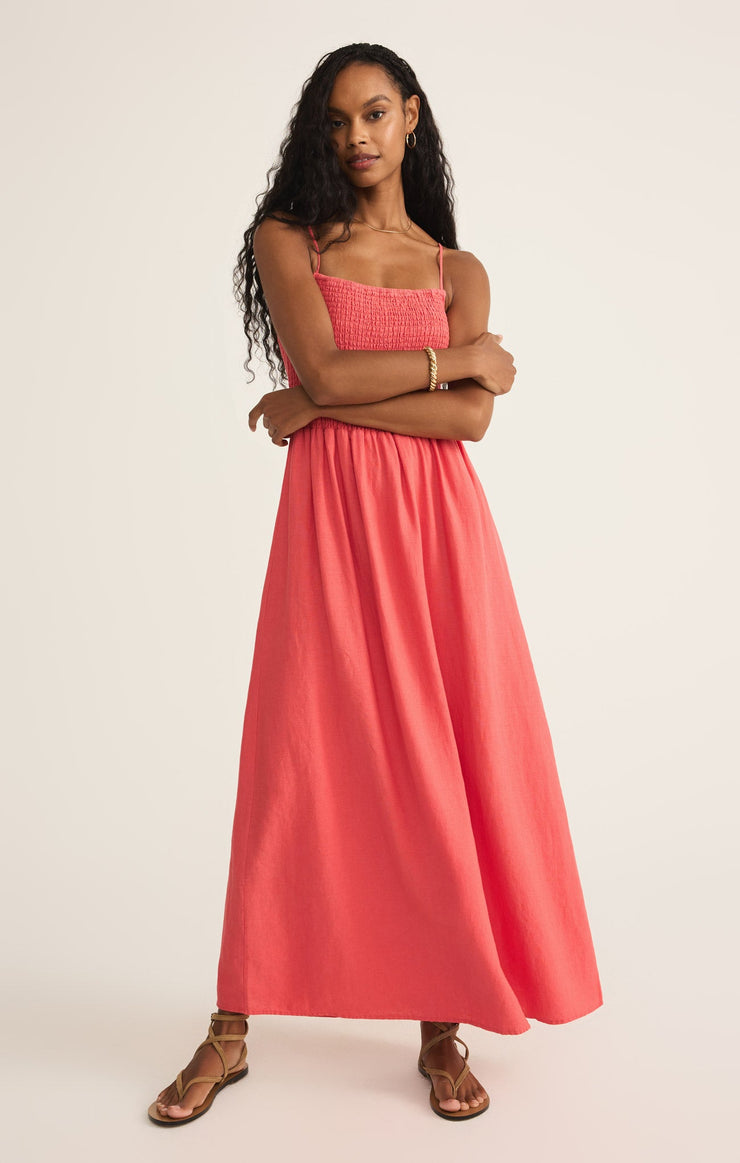 Dresses Bayside Linen Maxi Dress Persimmon
