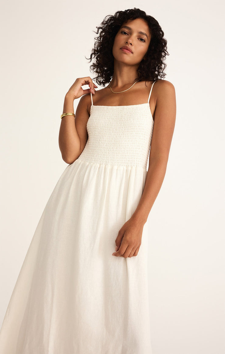 Dresses Bayside Linen Maxi Dress White