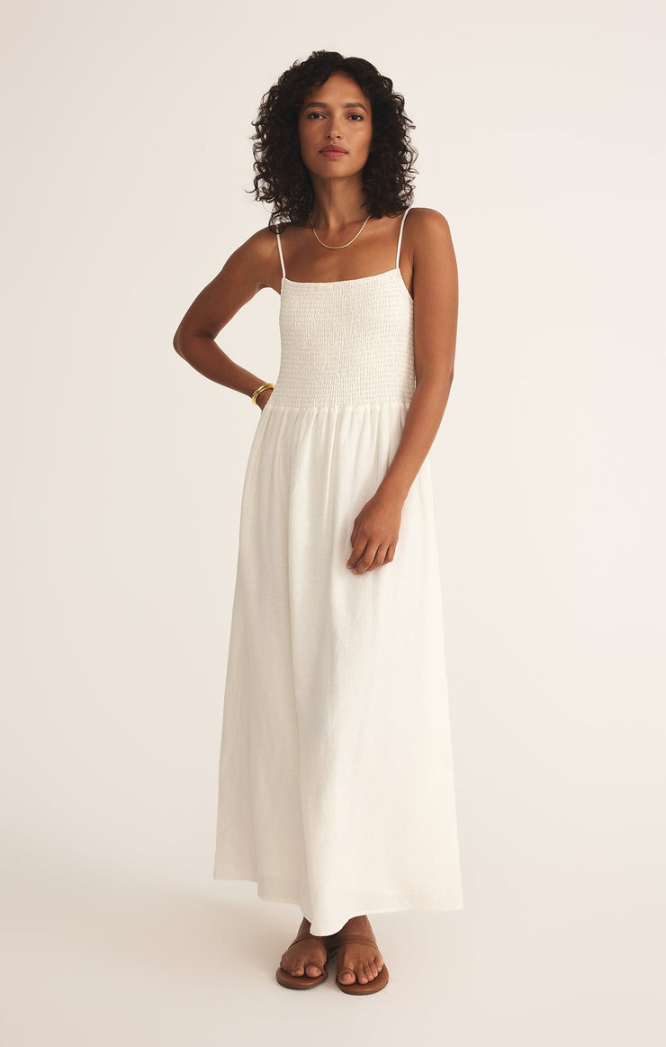 Dresses Bayside Linen Maxi Dress White