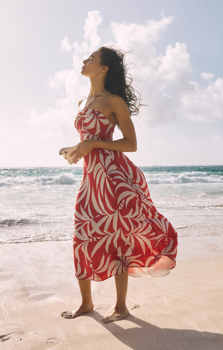 Dresses Elodi Palm Floral Midi Dress Elodi Palm Floral Midi Dress