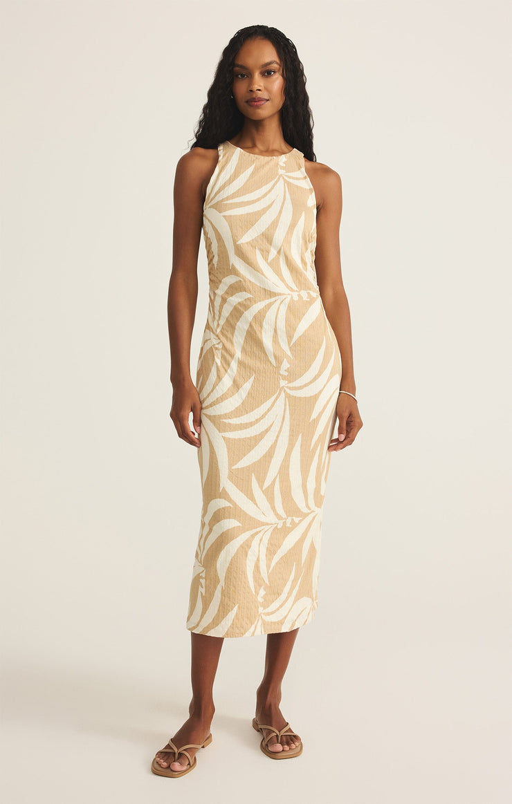 Dresses Adison Palm Midi Dress Santal