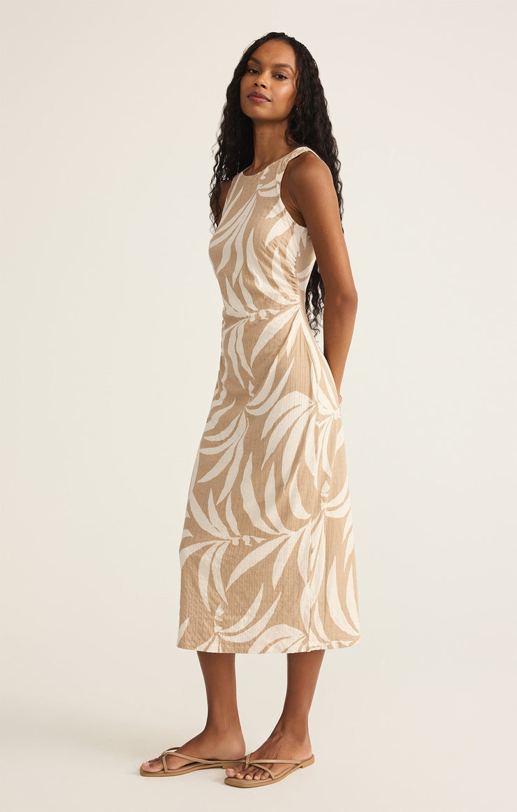 Dresses Adison Palm Midi Dress Santal