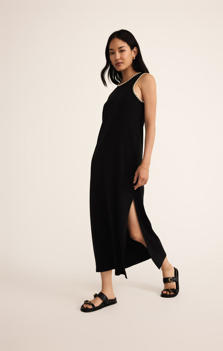 Dresses Delamer Whipstitch Rib Midi Dress Delamer Whipstitch Rib Midi Dress