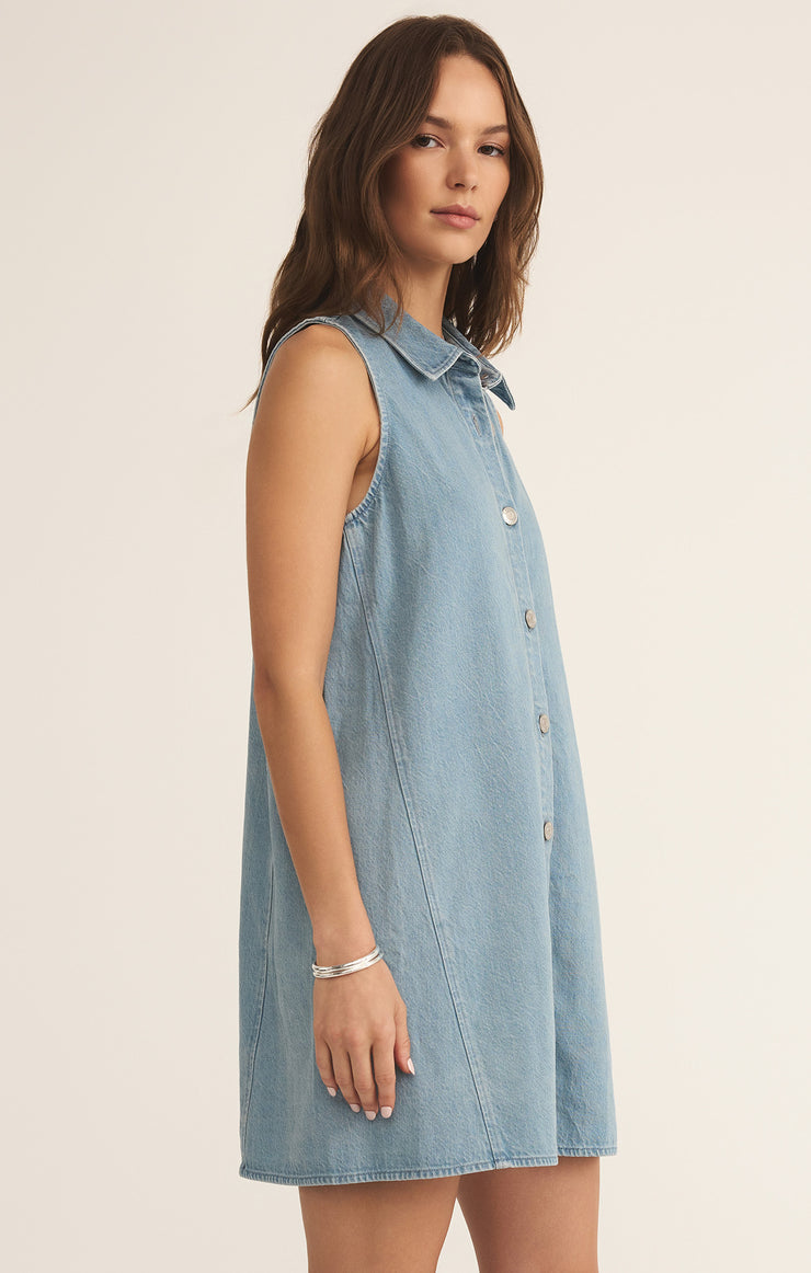 Dresses New Light Denim Mini Dress Light Vintage Indigo
