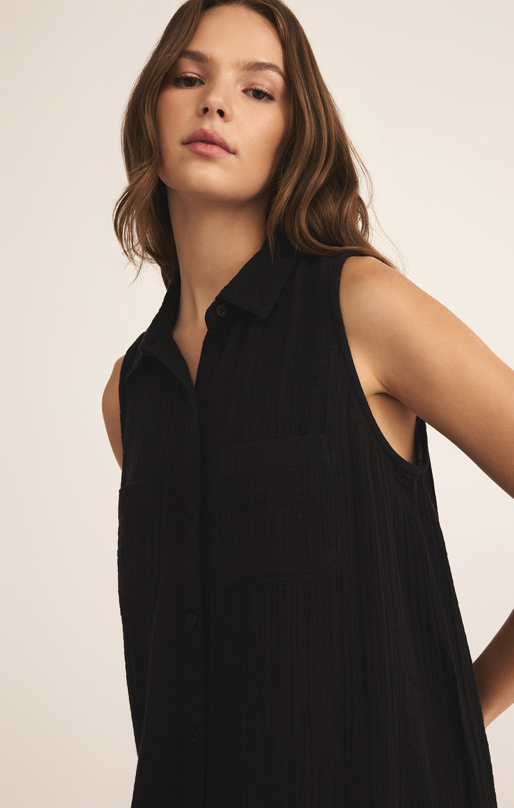 Dresses New Light Gauze Mini Dress Black