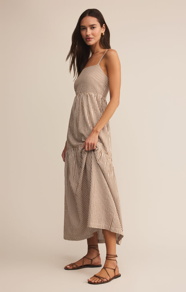 [ ] Cotton Lip Stripe Sleeveless Dress ★大人気★ ZD252851_ICF_FRONT_e9f85f92-