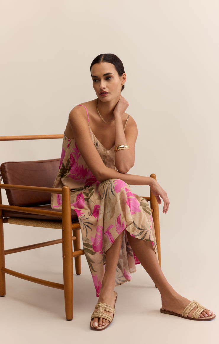 Dresses Benson Tropical Maxi Dress Desert Tan