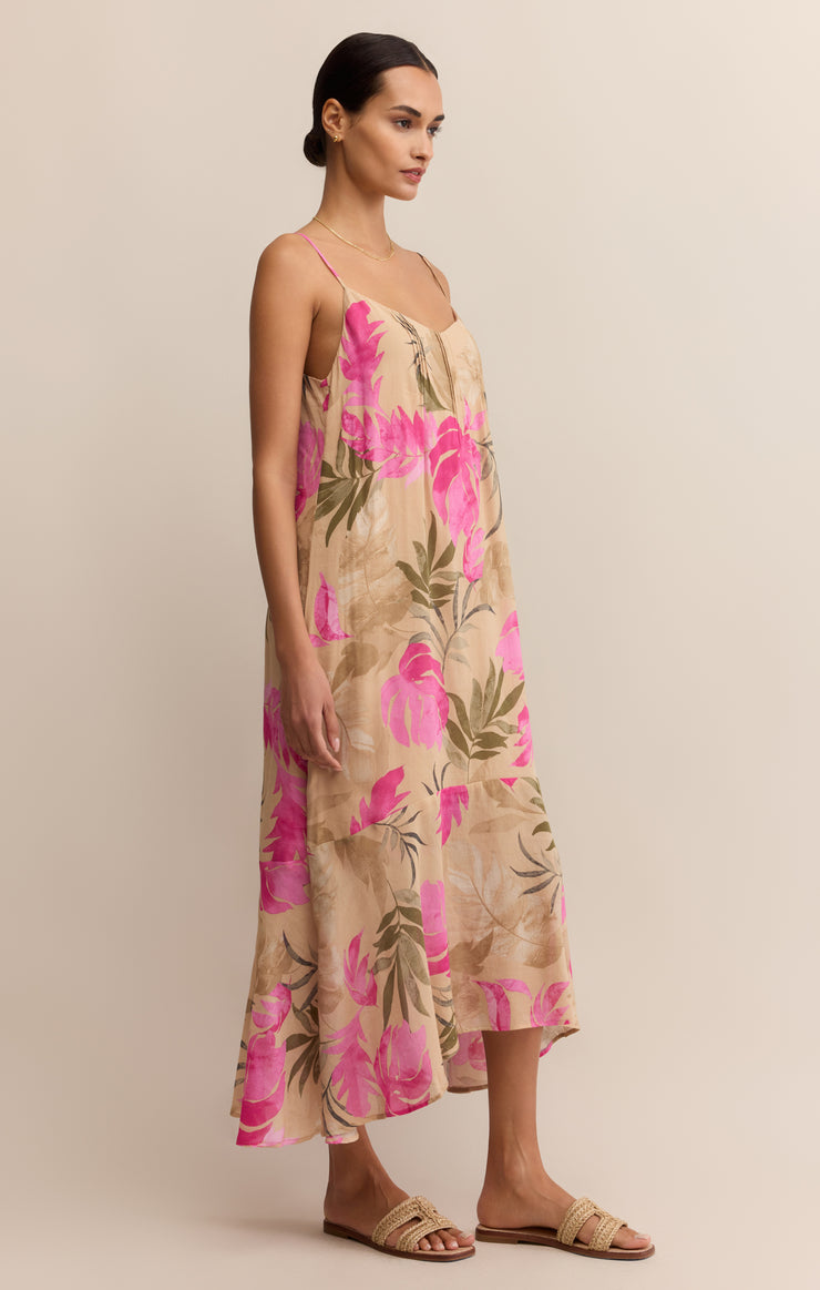Dresses Benson Tropical Maxi Dress Desert Tan