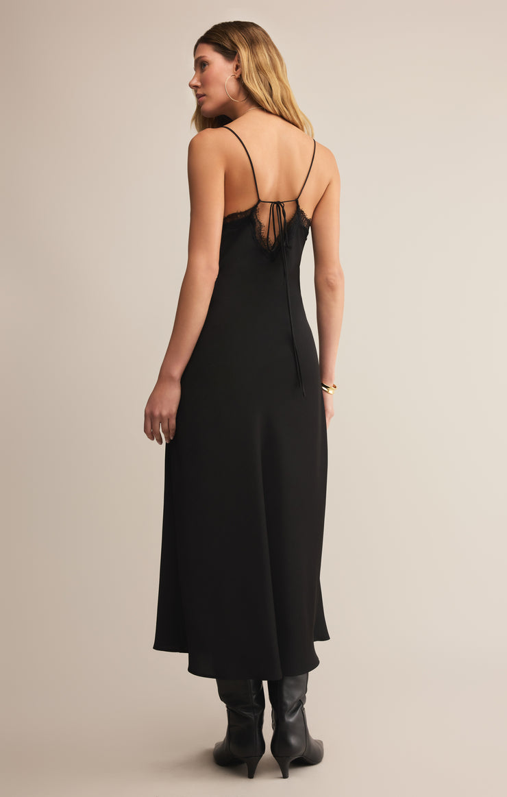 Dresses After Hours Luxe Satin Midi Dress Black