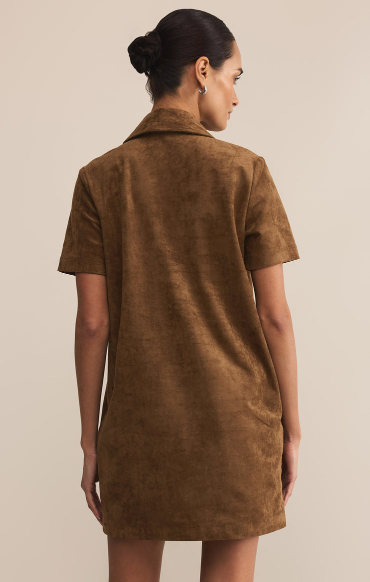 Dresses Kellie Faux Suede Mini Dress Coconut